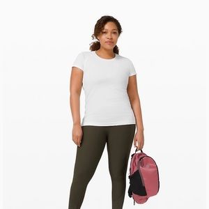 White lululemon swiftly tech top